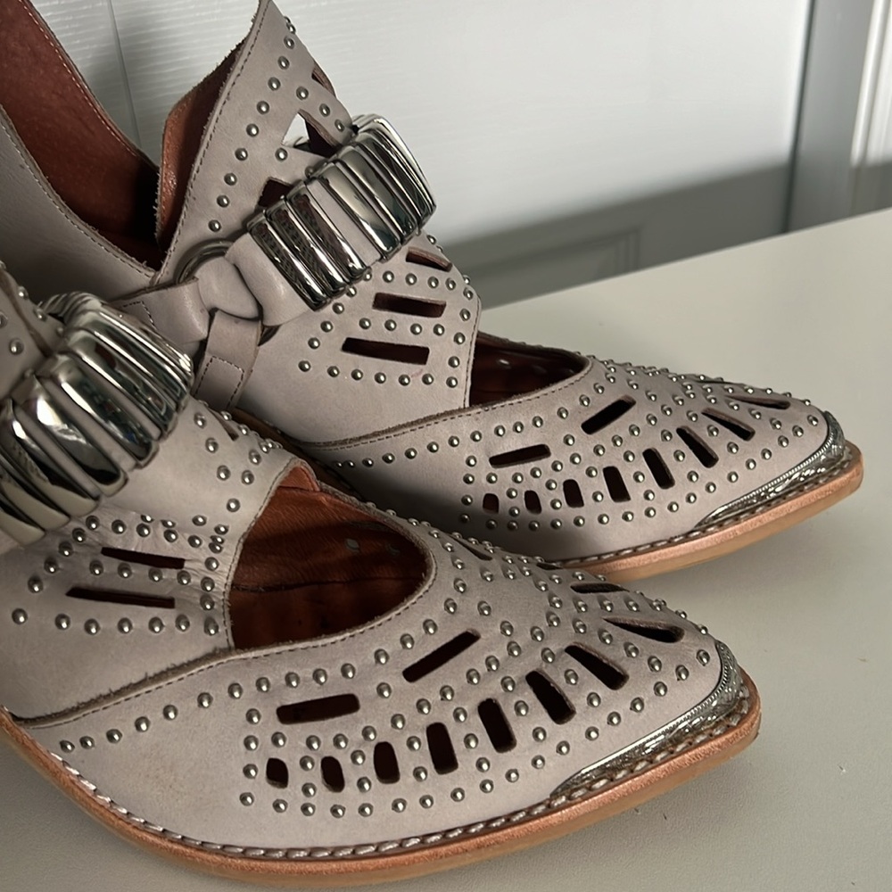 Jeffrey Campbell calhoun Western style ankle boot heel - Picture 8 of 11